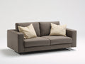 Divano lineare - Tessuto strutturato - 192 x 94 x 84 cm - Tortora - Stile contemporaneo compatto