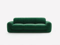 Divano lineare - Velluto a coste - 224 x 98 x 76 cm - Verde smeraldo - Stile moderno avvolgente