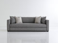 Divano lineare - Tessuto mélange - 216 x 97 x 80 cm - Grigio medio - Stile contemporaneo lineare
