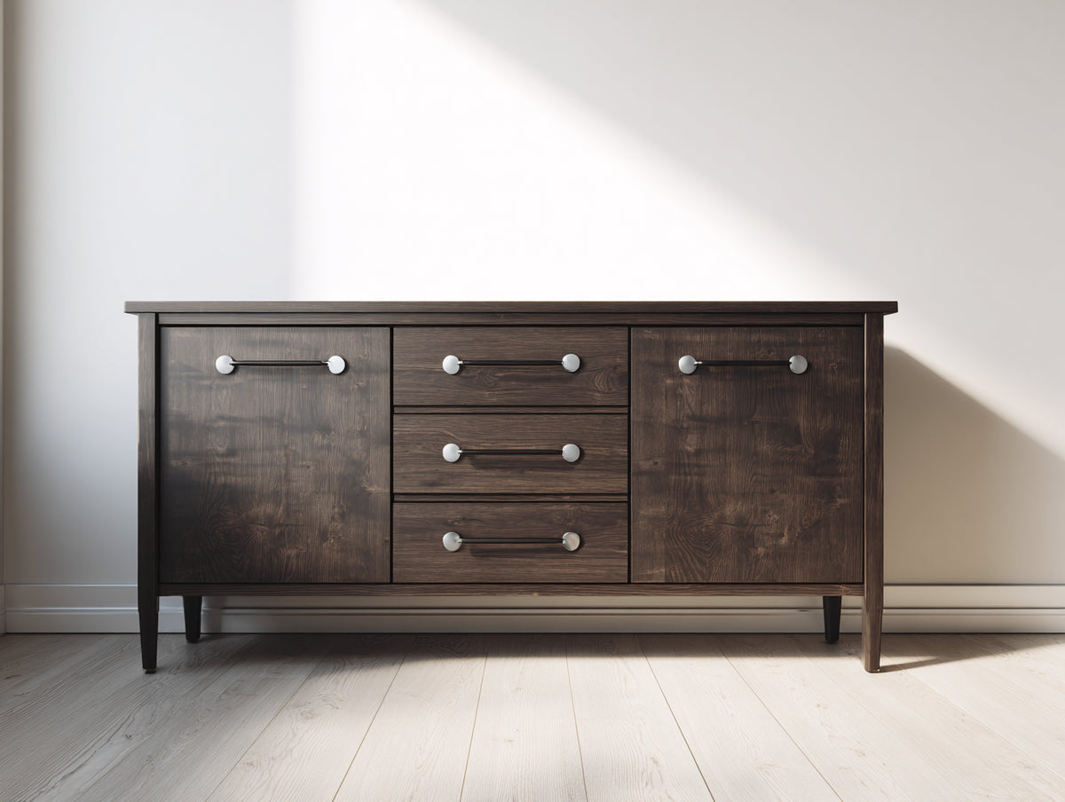 Mobile ingresso - Legno ingegnerizzato - 188 x 46 x 83 cm - Marrone scuro - Stile rustico contemporaneo